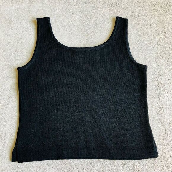NWOT Vintage St. John Basics Black Knit Tank Top - Picture 4 of 8